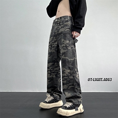 秋季美式ins高街hiphop迷彩水洗伐木裤工装货号K2312P55，男装牛仔裤，电商A063