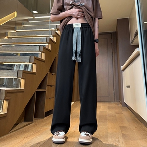 X2415-TP35控价58   夏季阔腿美式显瘦设计感裤子休闲裤长裤图片