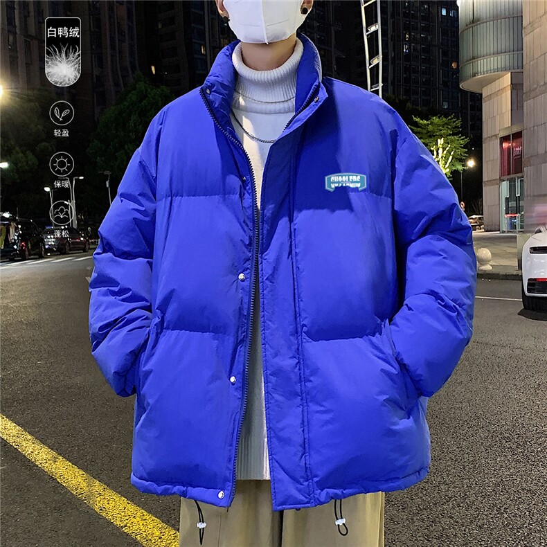 港风夜景字母印花白鸭绒宽松立领羽绒服A247-YR81813特批175控258,男装羽绒服,电商A247