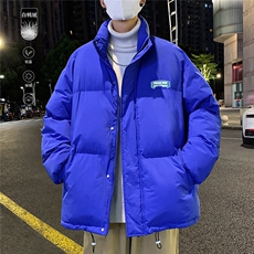 港风夜景字母印花白鸭绒宽松立领羽绒服A247-YR81813特批175控258，男装羽绒服，电商A247