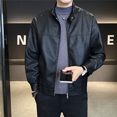 加绒加厚皮衣外套男秋冬季2025新款机车皮夹克A313-25119-P148，男装夹克，电商A313