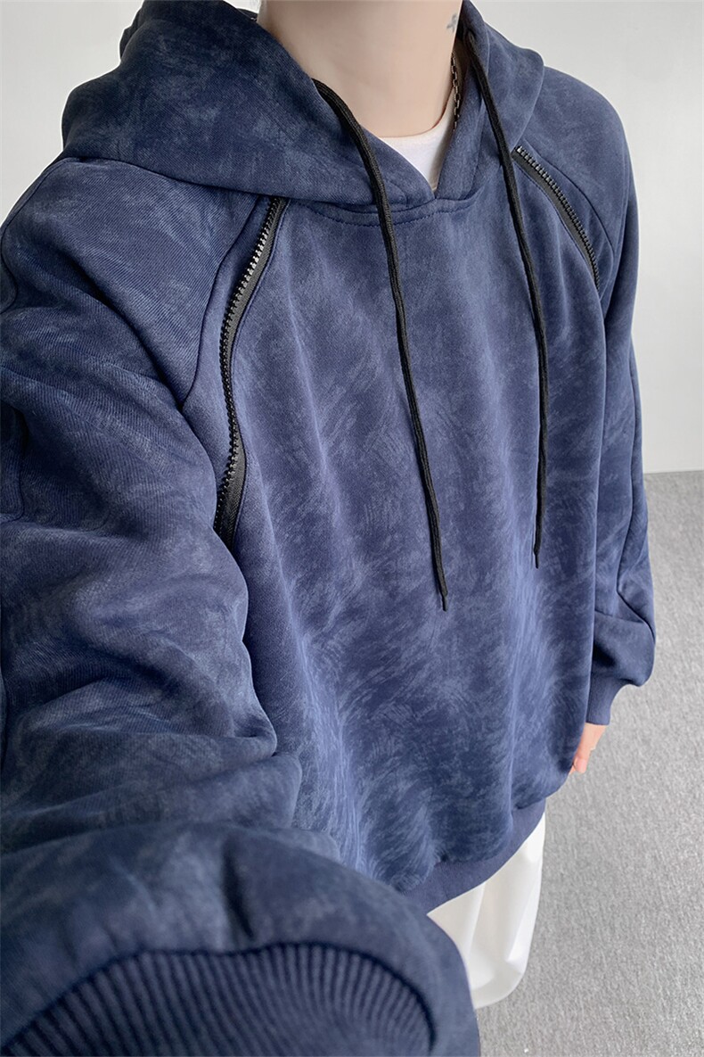 WY10141-特批48控88高品质扎染面料连帽设计感大码男潮流卫衣,男装卫衣,电商A059