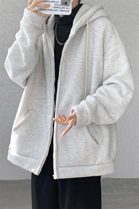8XL-M 高品质！卫衣厚外套男加绒加厚开衫羊羔毛卫衣WY13P68控88图片