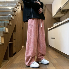 灯芯绒裤子男秋冬直筒宽松阔腿长裤美式加厚痞帅休闲裤K0647-P38，男装休闲裤，星座308B-1