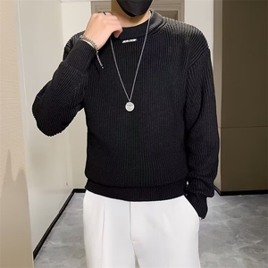 韩式毛衣男秋冬季针织衫男士2026新款潮牌长袖内搭打底衫S603/P70图片