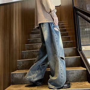 美式牛仔裤男款秋季水洗长裤潮 C987 P53图片