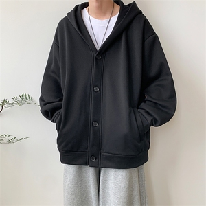秋冬港风纯色连帽可二开开衫卫衣休闲百搭XZ302B-1-WT3460-P58图片