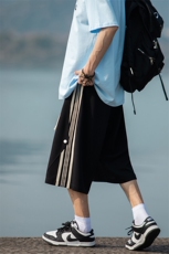 2025夏季新款针织面料蕾丝花边休闲短裤宽松七分裤2555特批41控78，男装牛仔裤，电商C305A
