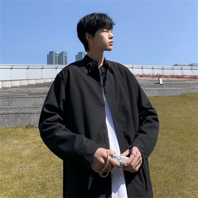 春秋季百搭休闲立领夹克男韩版潮流宽松简约短款外套W7237-P52,男装夹克,星座512-2