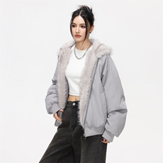 2025日系冬季大毛领保暖防风棉衣派克服外套男女同款XY2524-P85，男装棉衣，星座717