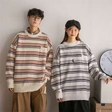 B225-M1119-X78-P62-腈纶42%锦纶31%PBT27%-口袋条纹毛衣有现货，男装针织衫/毛衣，电商B225