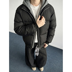 现货高品质重磅工艺美式高街假两件PU皮棉衣男女加厚棉服外套，男装棉衣，电商A486