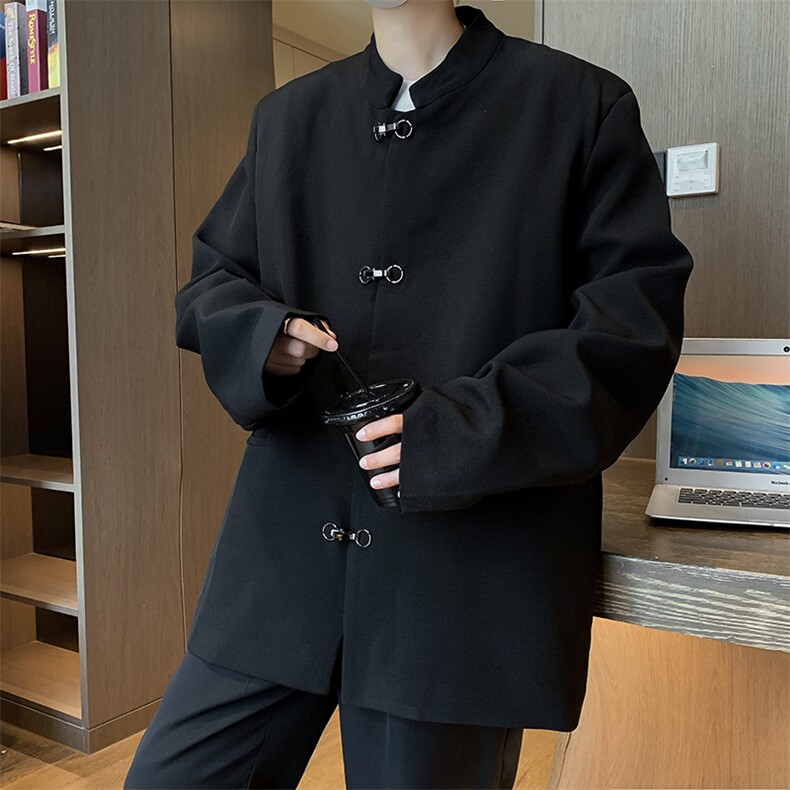 秋款男西服立领中山装新中式西装有垫肩风外套JK867P75,男装西服,星座1013-1