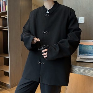 秋款男西服立领中山装新中式西装有垫肩风外套JK867 P75图片