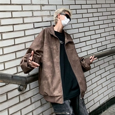 外套男春秋款美式高街痞帅夹克宽松休闲机车服休闲，男装夹克，星座716-4