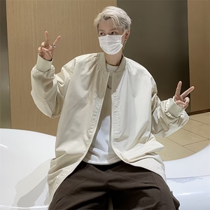 工装复古外套男潮痞帅港风高街夹克春秋2025新款棒球服W4983-P55图片