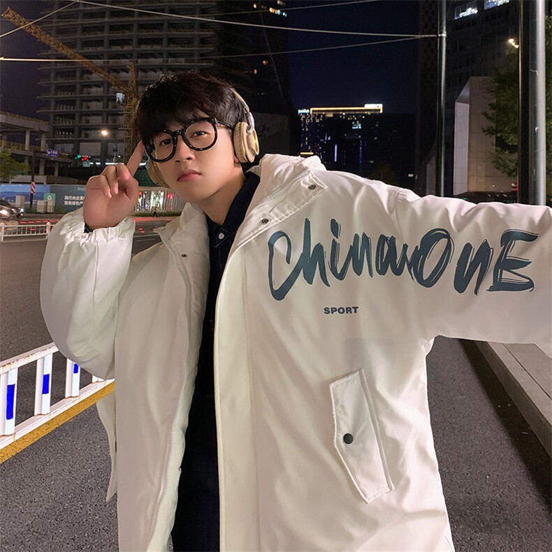 2024港风情侣款连帽棉衣男宽松棉服棉袄面包服冬装外套3316-P70,男装棉衣,星座207