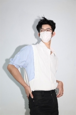 明星私服假两件宽松拼接飞肩设计感假两件条纹短袖衬衫卫衣特P39，男装卫衣，电商B319
