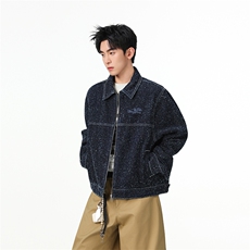 水洗牛仔外套男款春美式痞帅上衣服宽松休闲工装夹克JK1321-P90，男装工装外套，星座1103-3