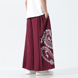 夏季 大码风汉服飘带流苏改良宋裤男女裙裤阔腿裤潮 K259/P85图片