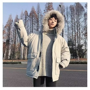 1506A/G1880/P76宽松大毛领连帽美式休闲加厚棉服图片