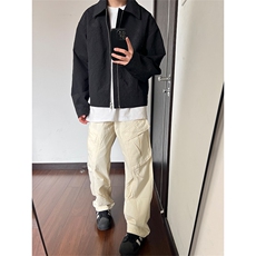 特批55秋冬新款高街美式休闲百搭小众款时尚长裤98%棉2%其它，男装休闲裤，电商基地A086
