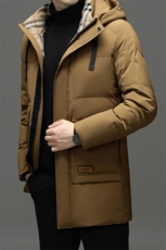 BW8636钱塘2020-2中年男士冬季厚款长款商务休闲连帽羽绒服P290，男装羽绒服，钱塘207-2