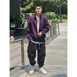 立领针织开衫外套男士春秋冬季2025新款慵懒风外穿宽松休闲毛衣潮图片