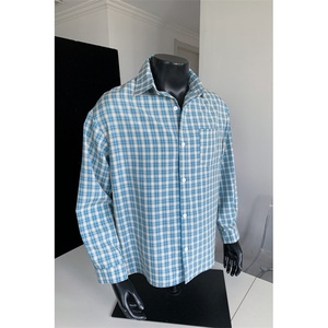 假模图 复古格纹黄色衬衫秋季季韩系宽松休闲上衣长袖外套 特P38图片