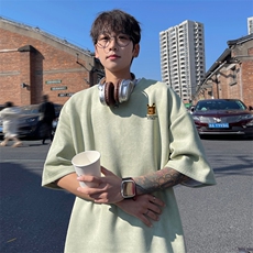 麂皮绒！重磅麂皮绒短袖t恤男JPDX204-特P19控38，男装T恤，电商B367