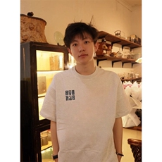 万针全刺绣工艺抖音得物高品质260克重磅纯棉双纱美式高街短袖T恤，男装T恤，电商A486-1