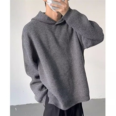 【有货】DMY17-P50连帽针织衫男韩休闲宽松毛线衣套头纯色毛衣，男装针织衫/毛衣，星座603-2