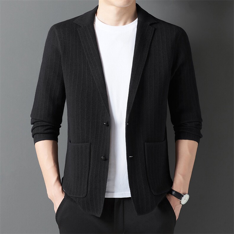 BSS193秋冬新款2023年男士长袖针织衫开衫休闲打底衫毛衣P140图片