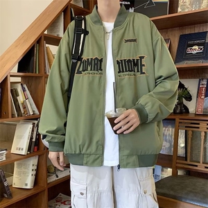两面穿棒球服男春秋季新款宽松情侣韩版秋飞行员夹克外套 JK8807图片