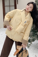 现货甜美爱心配围脖羽绒外套2C236-T007-P235-K328，女装羽绒服，2C236