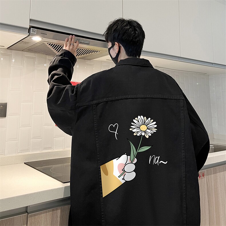 牛仔夹克男大码牛仔外套男茄克 NJ77265-P60加绒款-P75图片