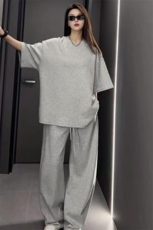 夏季圆领短袖弯刀裤子套装情侣款休闲两件套YK9325P554595，男装T恤，电商A089-1