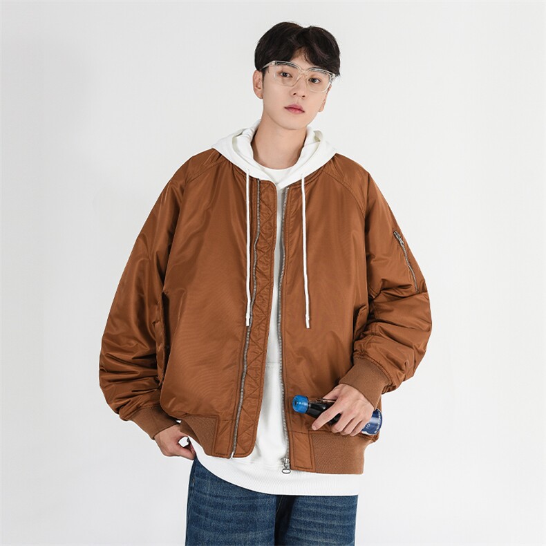 秋冬季潮牌宽松飞行员加厚夹克外套男A436-965-P100138,男装夹克,电商A436