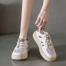 X4150-P90小白鞋子女夏季新款韩版i女学生休闲镂空百搭凉鞋，男鞋凉鞋，星座1407-3