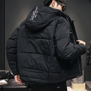 100%聚酯纤维 冬装新款短款连帽棉衣男大码棉服袄子201-P150控228图片