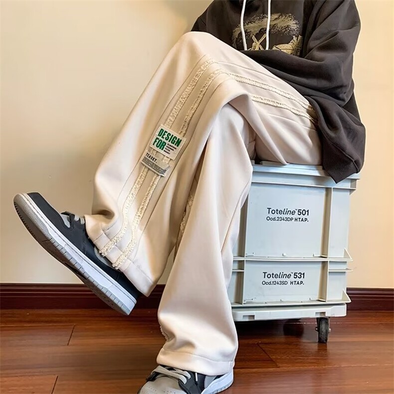 裤子男秋季ins潮牌百搭直筒裤美式高街休闲裤SK325P32,男装休闲裤,星座1116-2