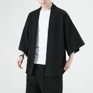 2023风春夏棉麻披风开衫男宽松防晒服小众风衣A203-666特p25图片
