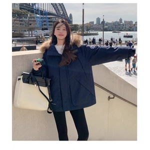 【升级款】派克服工装羽绒棉服oversize面包服外套Y902-P110网图图片