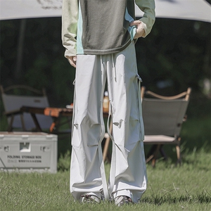 高街设计休闲范长裤复古百搭情侣款时潮酷感伞兵裤K817TP45控78图片