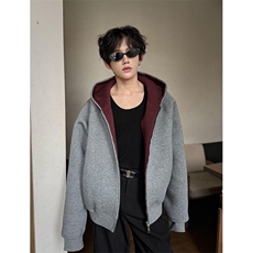 抖音得物品质26春装美式高街重磅结构双层双面卫衣开衫外套XS107，女装短外套，电商A486