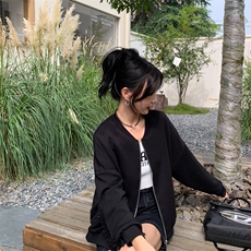 现货2024年春季新款韩版花边点缀棒球服外套女上衣，女装短外套，MQ