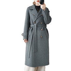 2025年秋季新款女士百搭大依，女装双面呢大衣，乾庄羊绒