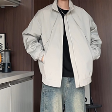 JK303/P65春装新款现货立领夹克男外套宽松大码潮上衣，男装夹克，电商基地A050