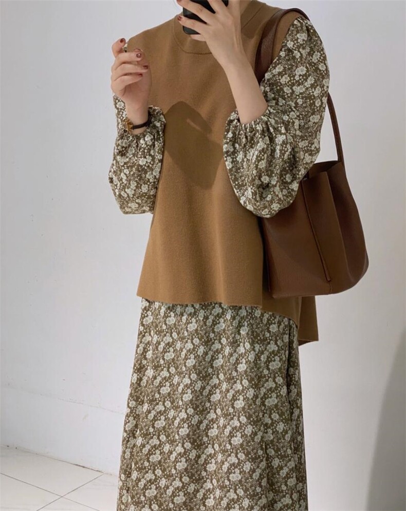 碎花裙两件套，其它，驿谷