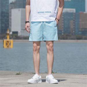 主推不断货短裤男青年大码纯色休闲纯棉三分裤沙滩裤DK8888-P22图片
